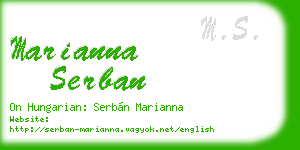 marianna serban business card