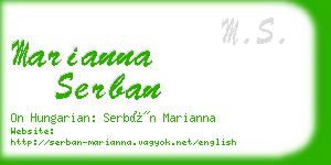 marianna serban business card